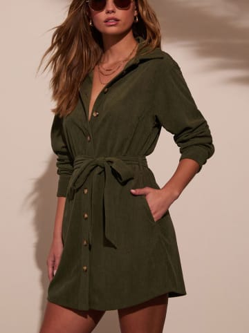 Milan Kiss Cordkleid in Khaki