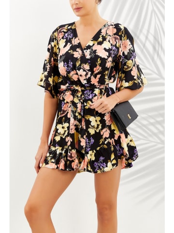 Milan Kiss Kleid in Schwarz/ Rosa