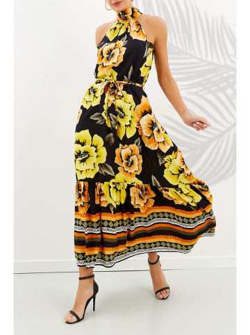 Milan Kiss Kleid in Schwarz/ Gelb