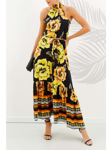 Milan Kiss Kleid in Schwarz/ Gelb
