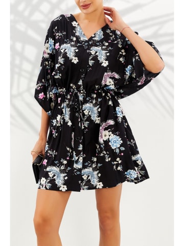 Milan Kiss Kleid in Schwarz/ Hellblau