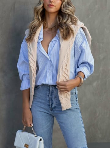 Milan Kiss Blouse lichtblauw/groen