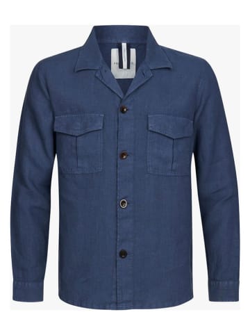 PROFUOMO Leinen-Hemd - Regular fit - in Dunkelblau