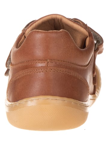 POM POM Leder-Sneakers in Braun