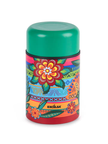 Trendy Kitchen by EXCÉLSA Termos w kolorze miętowo-jasnoróżowym na lunch - 750 ml