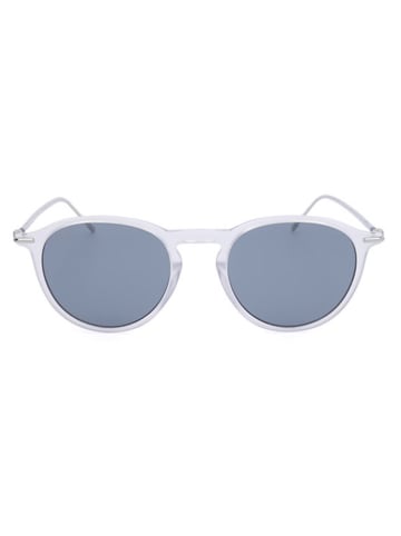 Hugo Boss Męskie okulary przeciwsłoneczne w kolorze srebrno-błękitnym