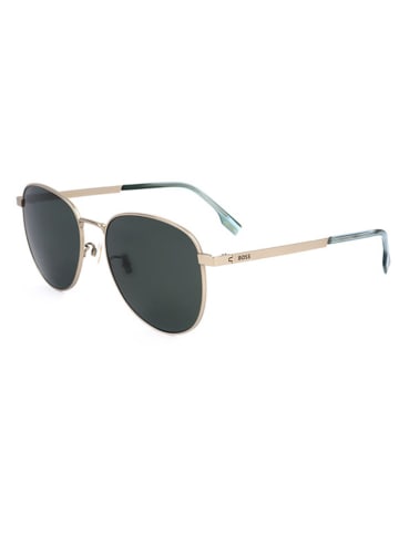 Hugo Boss Herren-Sonnenbrille in Gold-Hellblau/ Grau