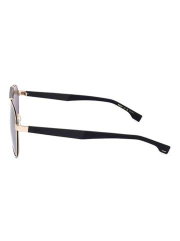 Hugo Boss Męskie okulary przeciwsłoneczne w kolorze złoto-czarno-szarym