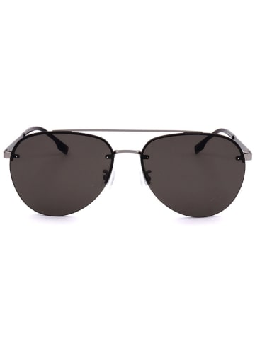 Hugo Boss Męskie okulary przeciwsłoneczne w kolorze srebrno-czarno-szarym
