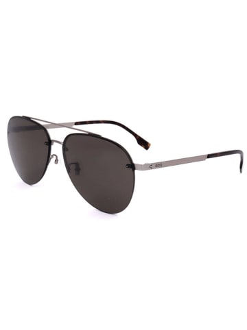 Hugo Boss Herren-Sonnenbrille in Schwarz-Silber/ Grau