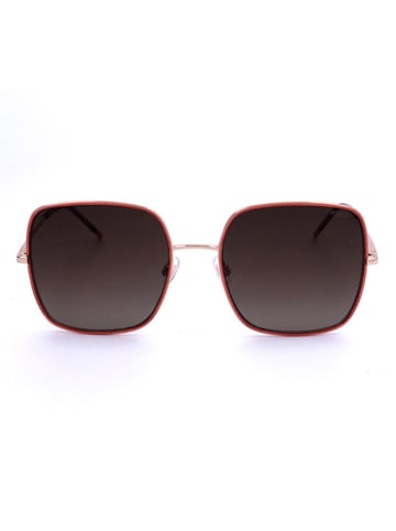 HUGO Damen-Sonnenbrille in Orange-Gold/ Schwarz