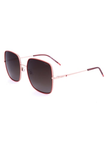 HUGO Damen-Sonnenbrille in Orange-Gold/ Schwarz