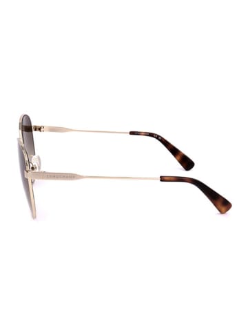 Longchamp Dameszonnebril goudkleurig/lichtbruin