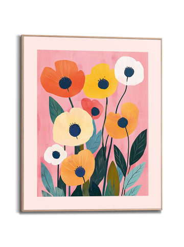 Orangewallz Gerahmter Kunstdruck "Cheerful Flowers"