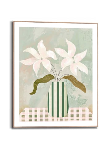 Orangewallz Druk artystyczny "Green Flower Setting" w ramce