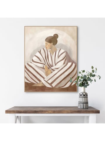 Orangewallz Gerahmter Kunstdruck "Striped Lady Earth"