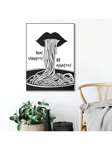 Orangewallz Gerahmter Kunstdruck "Spaghetti Regretti"