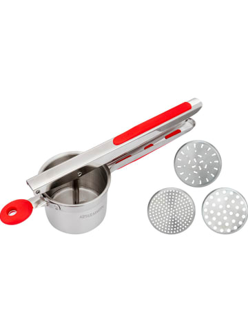 Arthur Martin Kartoffelpresse in Silber/ Rot - (L)32,5 cm