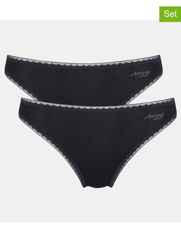 Sloggi 2er Set: Slips in Schwarz