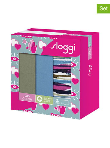 Sloggi 3er Set: Pantys in Hellblau/ Grün/ Bunt
