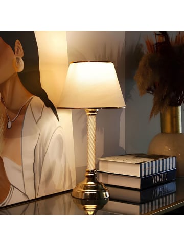 Opviq Lampa stołowa w kolorze złoto-beżowym - wys. 45 x Ø 22 cm
