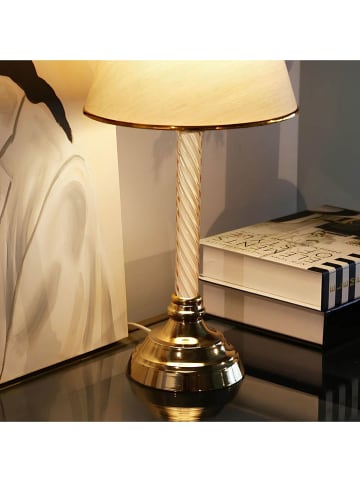 Opviq Lampa stołowa w kolorze złoto-beżowym - wys. 45 x Ø 22 cm