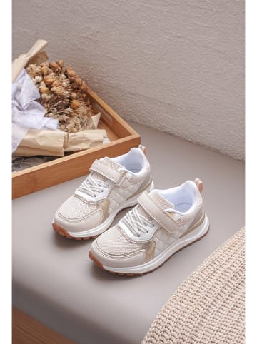 Rock & Joy Sneakers beige/goudkleurig