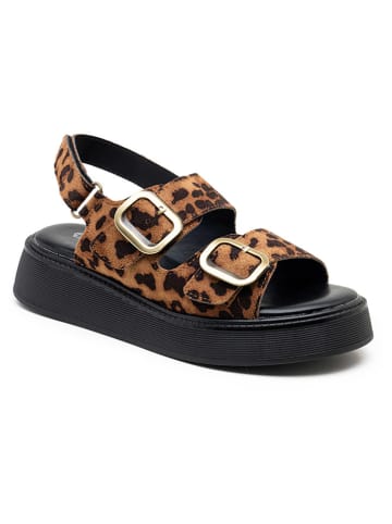 Foreverfolie Sandalen in Braun/ Schwarz