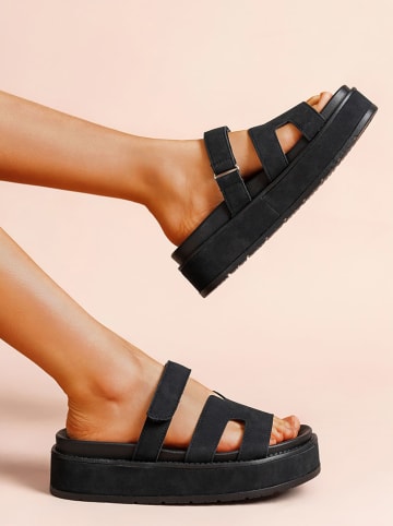 Foreverfolie Pantoletten in Schwarz