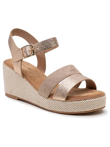 Foreverfolie Sleehaksandalen beige/goudkleurig