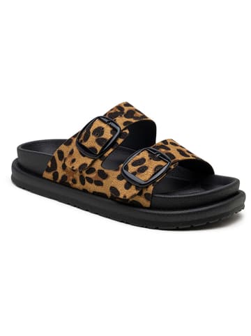 Foreverfolie Slippers bruin/zwart