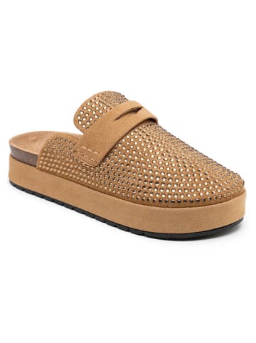 Foreverfolie Clogs in Hellbraun