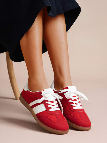 Foreverfolie Sneakers in Rot/ Weiß