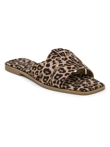 Foreverfolie Pantoletten in Beige/ Braun