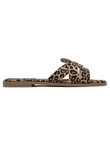 Foreverfolie Pantoletten in Beige/ Braun