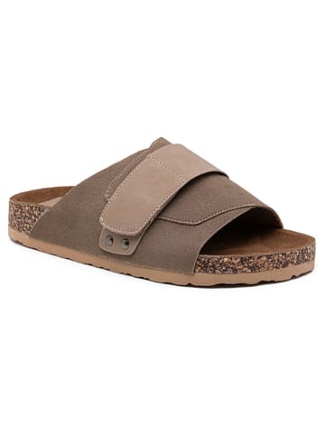 Foreverfolie Pantoletten in Khaki
