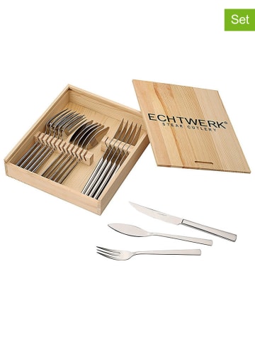 Echtwerk 18tlg. Steakbesteck-Set "Sarre" in Silber