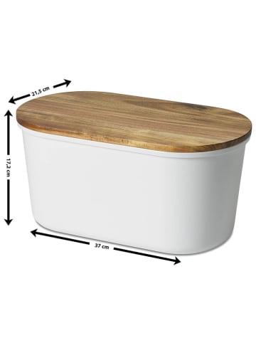Echtwerk Broodtrommel "Fresh" wit - (B)37 x (H)17 x (D)21,5 cm