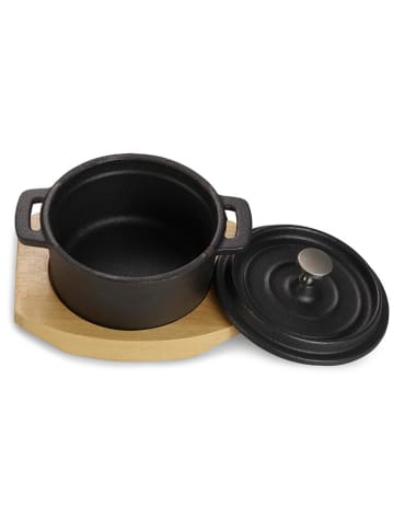 Echtwerk 3tlg. Mini-Kochtopf-Set in Schwarz