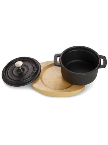 Echtwerk 3tlg. Mini-Kochtopf-Set in Schwarz