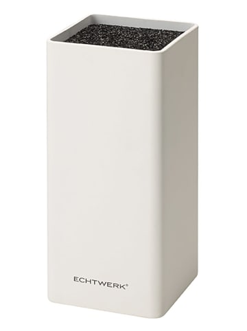 Echtwerk Universal-Messerblock "Square" in Weiß - (B)9,5 x (H)22 x (T)9,5 cm