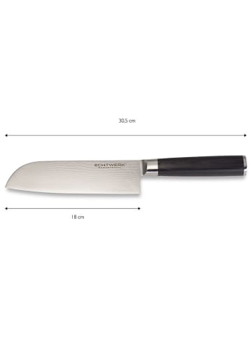 Echtwerk Nóż Santoku w kolorze srebrno-czarnym