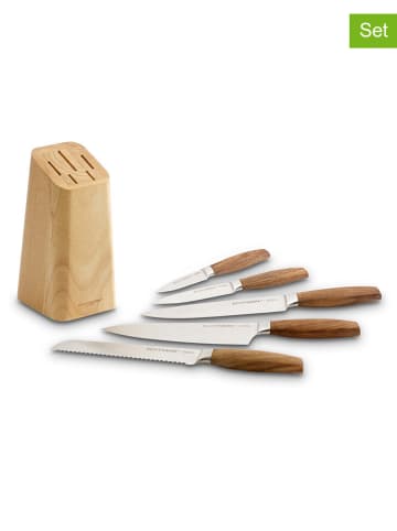 Echtwerk 6tlg. Küchenmesser Set "Classic Edition" in Hellbraun/ Beige
