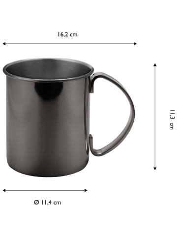 Echtwerk 2er-Set: Cocktail-Becher in Schwarz - 1 l