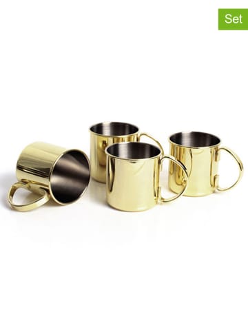 Echtwerk 4-delige set: cocktailbekers goudkleurig - 480 ml