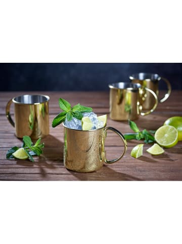 Echtwerk 4-delige set: cocktailbekers goudkleurig - 480 ml