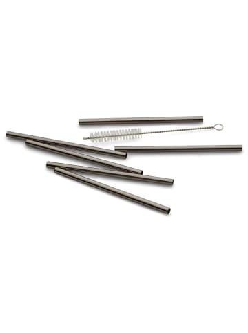 Echtwerk 6-delige set: rietjes zwart - (H)12 cm