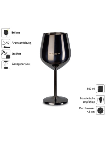 Echtwerk 6er-Set: Weingläser in Schwarz - 500 ml