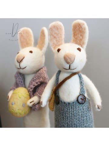 FILZLIG 2er-Set: Dekofiguren "Hase" in Bunt - (H)30 cm