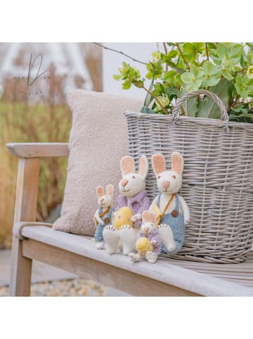 FILZLIG 2er-Set: Dekofiguren "Hase" in Bunt - (H)15 cm